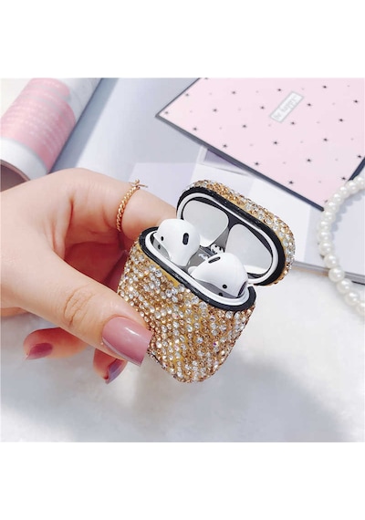 Apple AirPods Uyumlu Kılıf Zore Diamond Silikon No1