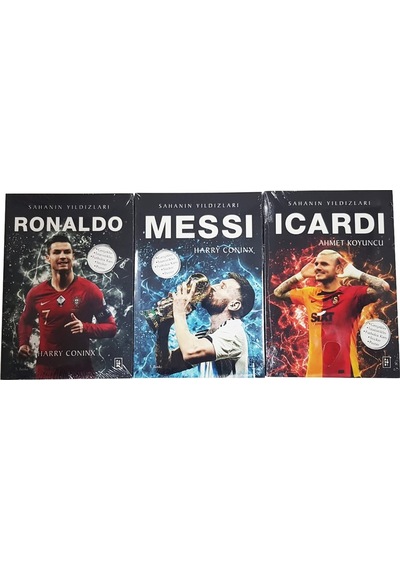 Sahanın Yıldızları Ronaldo Messı Icardı 3 Kitap Set Poster Ve Kart Hediyeli