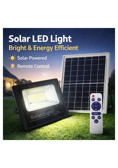 Cata 120 Watt Beyaz Işık 1200 Lümen Kumandalı Solar Projektör Led Projektör Dış Mekana Uygun Ct-4648