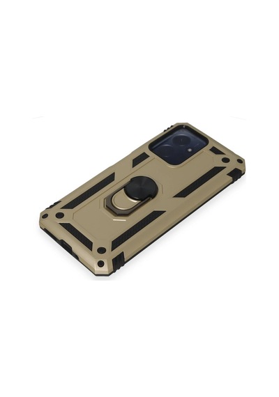 Newface - 966 - Xiaomi Redmi Note 12 4g Kılıf Sofya Yüzüklü Silikon Kapak - Novapazr - - Gold