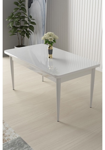 Canisa Nil Serisi 70x110 Sabit Mutfak Masası Takımı Beyaz Masa 4 Siyah Sandalye Masa Beyaz Sandalye Siyah Canisa Nil Serisi 70x110 Sabit Mutfak Masası Takımı Beyaz Masa 4 Siyah Sandalye Masa Beyaz Sandalye Siyah