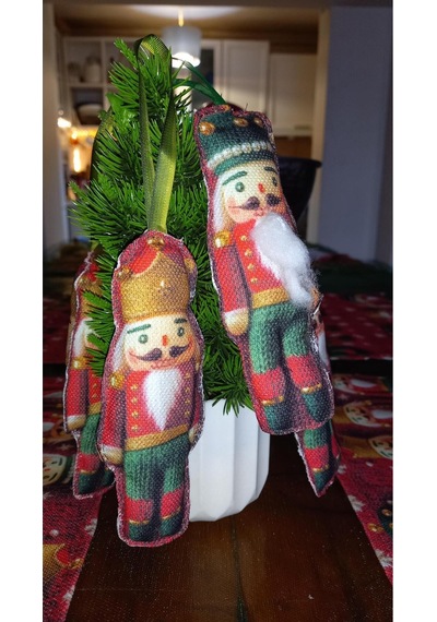 Ağaç Süsü Fındıkkıran Yeniyıl 15 Cm Kumaş 4 Lü