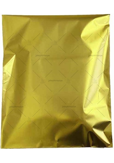 Mat Metalize Bantlı Altın Hediye Paketi 20 Adet En:17 Cm X Boy:25 Cm