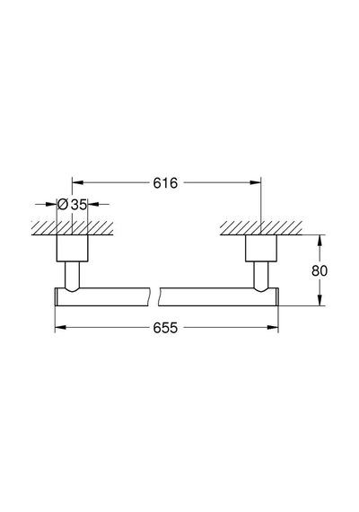 Grohe Uzun Havluluk 650 Mm Atrio Krom 40889000 Gümüş