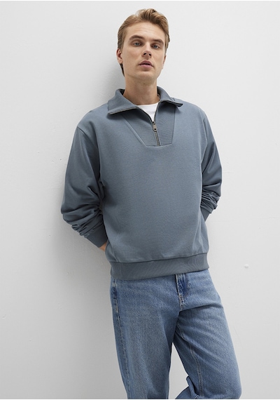 Mavi - Polo Yaka Gri Sweatshirt 0s10368-80889 Gri