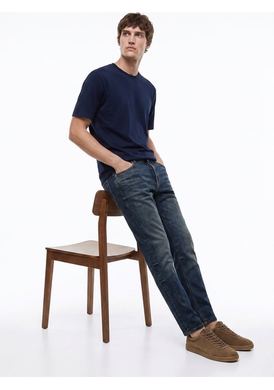 Dockers Lacivert Erkek Regular Fit T-shirt D2620078410 Small Logo T-shirt