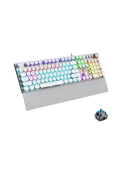 Lecoo KG1102 Kablolu Blue Switch Makro Tuşlu RGB Mekanik Gaming Türkçe Q Metalik Klavye