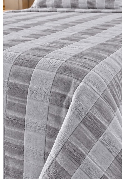 Kapreo Home Hennesey 3 Parça Comforter Yorgan Yatak Örtüsü Seti Çift Kişilik 240x260 Gri