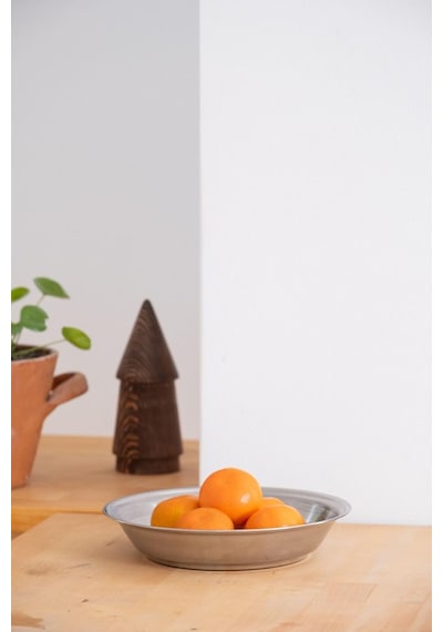 Metal 21 Cm Salata Kısır Meyve Sunum Tabağı Çok renkli