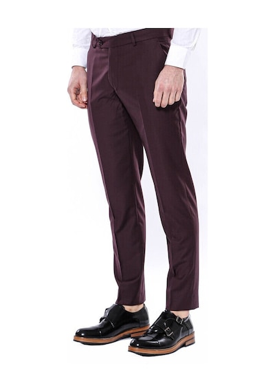 Desensiz Bordo Erkek Kumaş Pantolon - Wessi Siyah