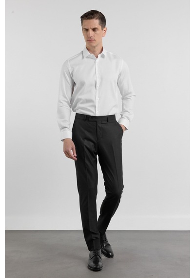 İmza Siyah Yan Cep Basic Slim Fit Esnek Pantolon 1003260013