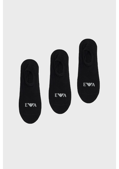 Emporio Armani Logolu Babet 3 Pack Çorap Erkek Çorap Em000548 Af26377 Uc001 Siyah