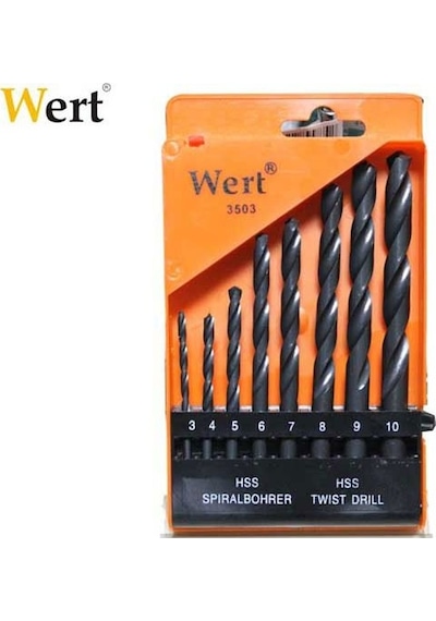 WERT 3503 HSS Matkap Ucu Seti (8 Parça Set)