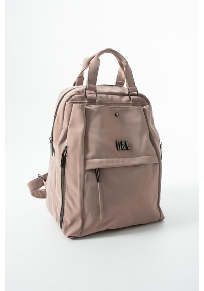 Baginn Nubuk-süet Dokulu Kadın Sırt Çantası Vegan Deri 35 29 Cm İster Elde İster Sırtta Fonksiyonel 19a Pudra