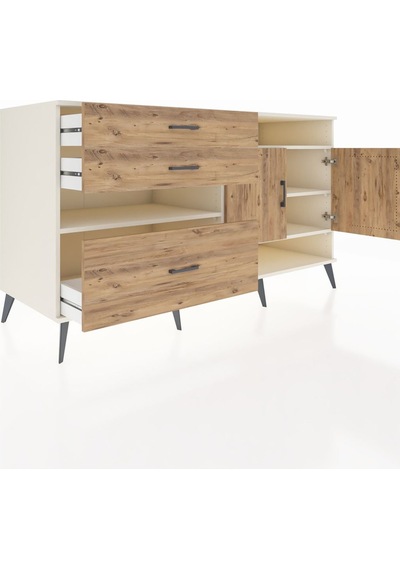 Kronos Konsol 4 Raflı 3 Çekmeceli 2 Kapaklı 176x59x99 Aytaşı-çam Aytaşı-çam