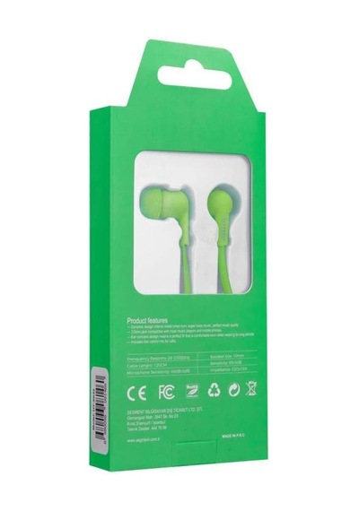 Hy-xk22 Yeşil Mikrofonlu Kulakiçi Kulaklık