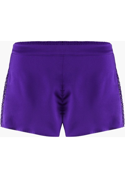 Aubade Silk Desire Shorty Stretch Ipek Guipure Dantelli Külot Mor