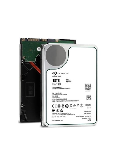 Seagate 3.5" 18tb Exos St18000nm000j 256mb 7200rpm Sata-3 Nas Ve Güvenlik Diski
