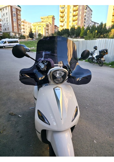 Motocam Rks Neon 125 Ön Cam 2023-2026 Model 45cm Siyah Renkli 4mm Elcikli Aparatsız