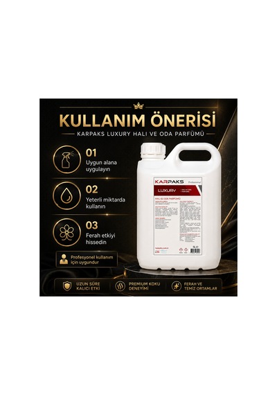 Luxury Halı Ve Oda Parfümü 5 L Premium Ferah Koku Profesyonel Kullanım