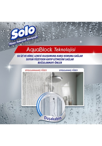 Solo Aquablock Yüzey Temizlik Havlusu 3'lü 90 Yaprak