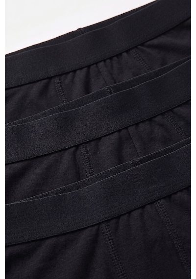 Öts Erkek Çocuk 3 Lü Pamuklu Boxer Düz Renk Ergonomik Tasarım 7240-3 Siyah