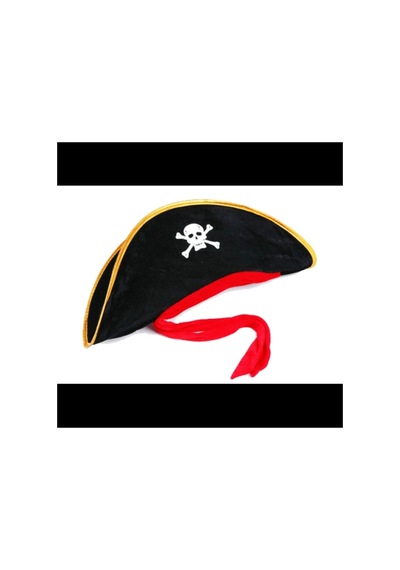 Herşeytrend Yetişkin Boy Kadife Jack Sparrow Denizci Kaptan Jack Korsan Şapkası 50x20 Cm