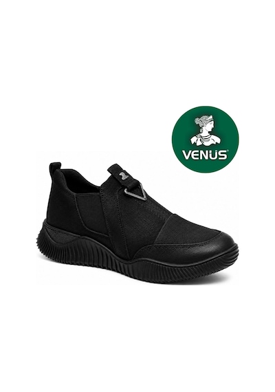 Venüs Eluza Hakiki Deri Comfort Ortopedik Kadın Topuklu Ayakkabı siyah