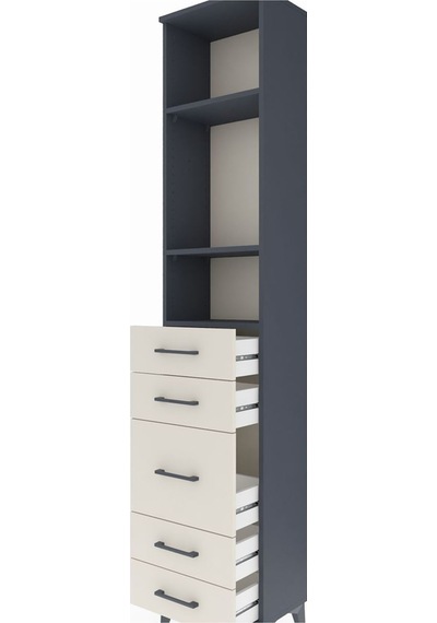 Arges Dolap 3 Raflı 5 Çekmeceli 44x30x221 Antrasit-aytaşı Antrasit Arges Dolap 3 Raflı 5 Çekmeceli 44x30x221 Antrasit-aytaşı Antrasit