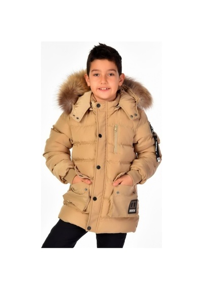 Benitto Kids Benittokids Erkek Çocuk Natürel Kürklü Mont 51254