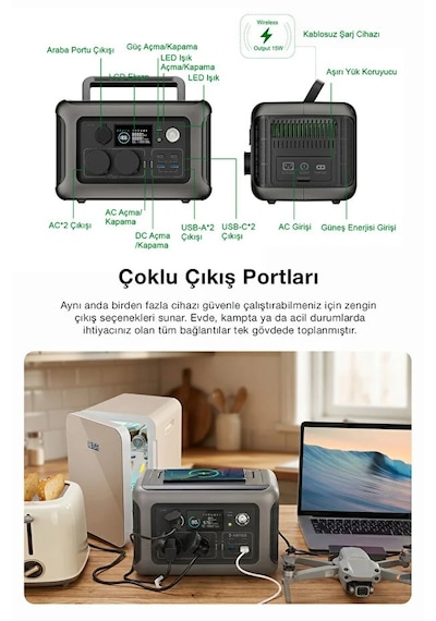 Kensa Taşınabilir Güç İstasyonu 1200 Watt