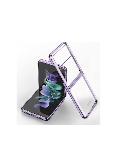 Galaxy Z Flip 3 Kilif Zore Kipta Metal Görünümlü Ince Kilif 511292395