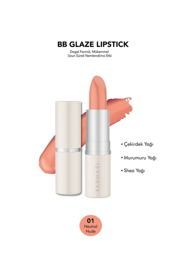 Farmasi BB Glaze Ruj 01 Neutral Nude
