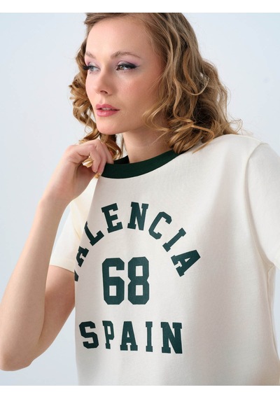 Loft Ekru Kadın T-shirt Lf2039545 Ekru