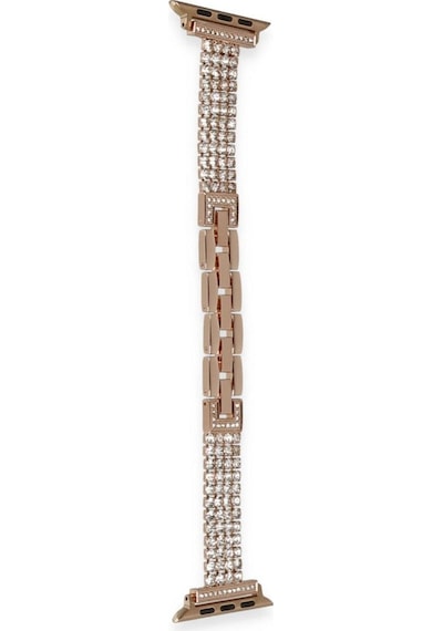 Tedar Apple Watch Uyumlu 38mm Live Taşlı Kordon Saat Değildir - Rose Gold Najmaddin