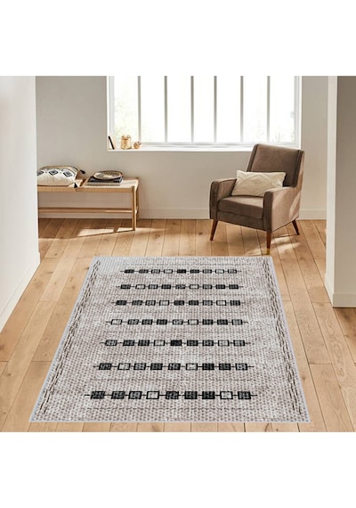 Rovigo Home Dijital Baskı Yıkanabilir Kaymaz Taban Salon Halısı RVG0143-SD1015 Çok Renkli