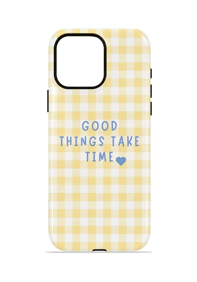 Apple iPhone Uyumlu 15 Pro Vorian Çift Katmanlı Magsafe Kılıf Good Things Gingham