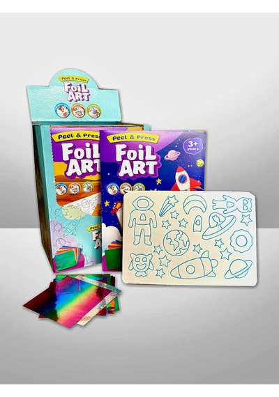 Foılart Peel & Press Yapışkanlı Renkli Basklı Folyo Sanatı 1 Li Uzay Temalı Set