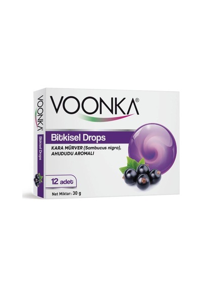 Voonka Pastil Kara Mürver Bitkisel Drops 12 Li