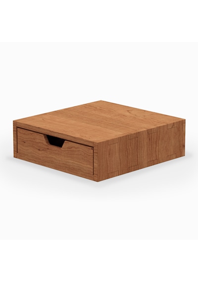 Desna Tek Katlı Tek Çekmeceli Dolap - Kiraz 18 Cm Uzunluk X 19 Cm Derinlik X 5.8 Cm Woodsaka Doğal Ahşap