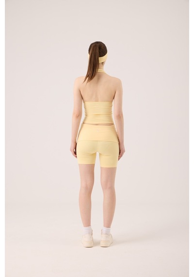 Holly Lolly Beli Kıvrımlı Mini Kacie Şort Sarı