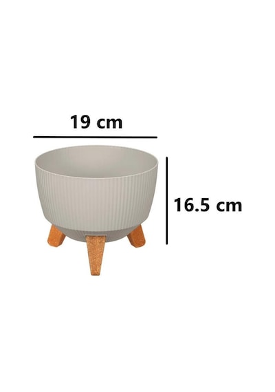 Omnipazar Elf-494 Dekoratif Ayaklı Nostalji Saksı 2.8 Lt Bej