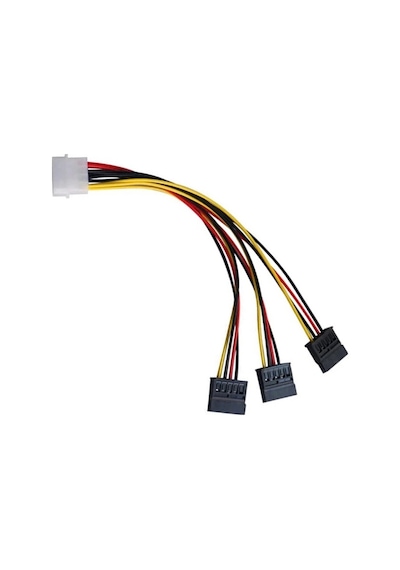 4985 Kasa içi 3 Port ide Molex Sata Power Hdd 4 Pin Güç Kablosu