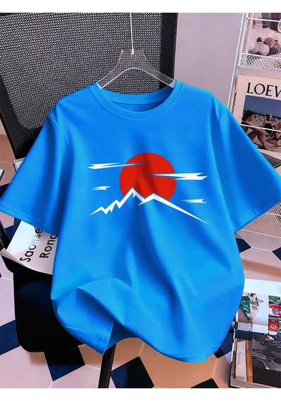 Noıssey Urban Pop Graphic Kadın Tişört Koleksiyonukod 5143 Bebe Mavi