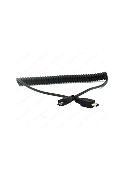 Spiral Micro Usb Erkek To Mini Usb Erkek Kablo - 1Metre