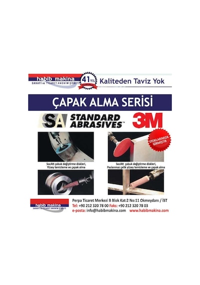 5Adet Standard Abrasives 76 Mm Soket Altlık Mıllı