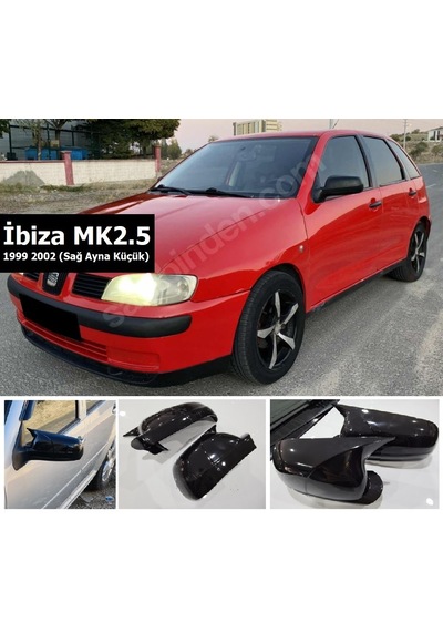 Seat İbiza Mk2.5 Yarasa Ayna Kapak - Piano Black - Sağ Ayna Küçük