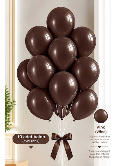 Latex Balon Seti 10'lu- Vino Çok Renkli