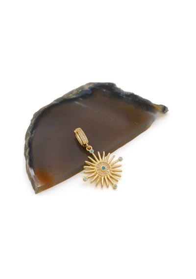 Ajda Charm Çelik Altın Kaplama Kadın Güneş Model-chr-117 Gold