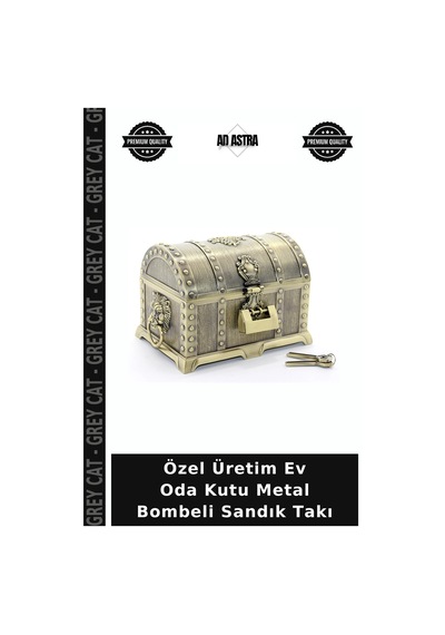 Özel Üretim Ev Oda Kutu Metal Bombeli Sandık Takı Çok Renkli